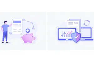Ilustración profesional de un recibo de sueldo argentino mostrando la diferencia entre aportes del empleado y contribuciones del empleador