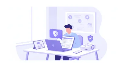 Persona revisando en su computadora un mensaje de error al intentar generar una factura electrónica