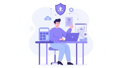 Persona revisando documentación fiscal y certificados de exención en una oficina moderna