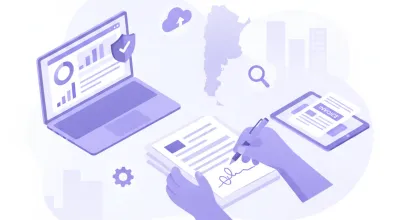 Emprendedor firmando documentos de constitución de una empresa en una oficina moderna y minimalista
